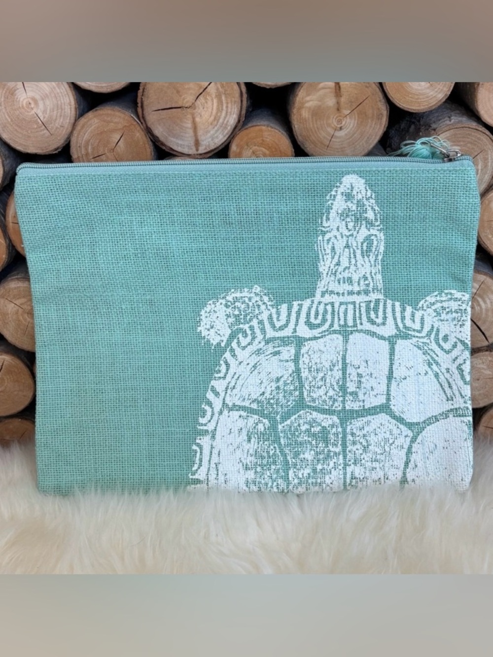 Mud Pie Sea Turtle Print Makeup Bag